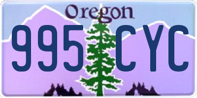 OR license plate 995CYC