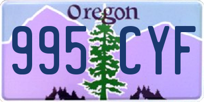 OR license plate 995CYF
