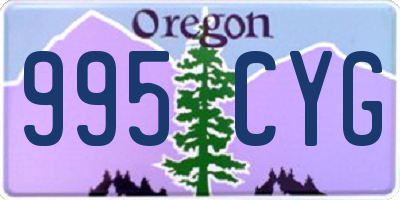 OR license plate 995CYG