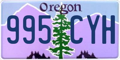 OR license plate 995CYH