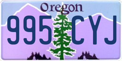 OR license plate 995CYJ