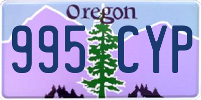 OR license plate 995CYP