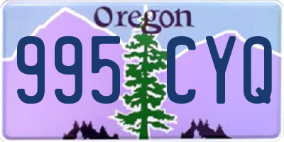 OR license plate 995CYQ