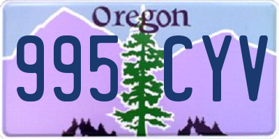 OR license plate 995CYV