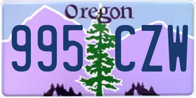 OR license plate 995CZW