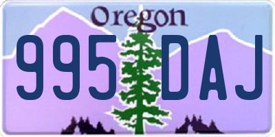 OR license plate 995DAJ