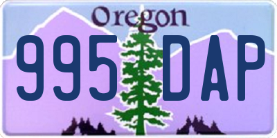 OR license plate 995DAP