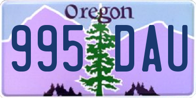 OR license plate 995DAU