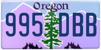 OR license plate 995DBB