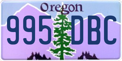 OR license plate 995DBC
