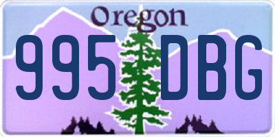 OR license plate 995DBG