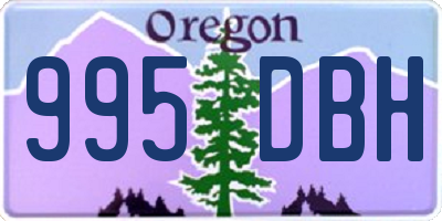 OR license plate 995DBH