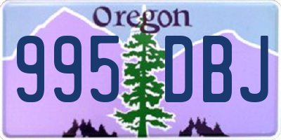 OR license plate 995DBJ