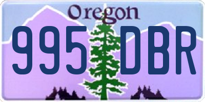 OR license plate 995DBR