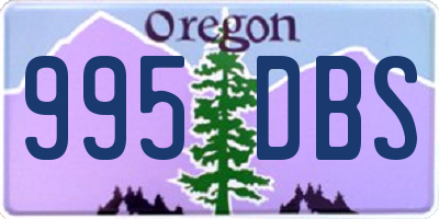 OR license plate 995DBS