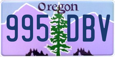 OR license plate 995DBV