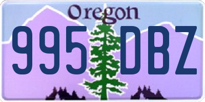 OR license plate 995DBZ