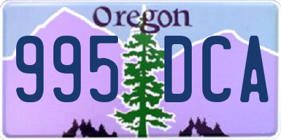 OR license plate 995DCA