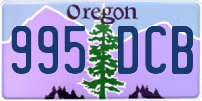 OR license plate 995DCB