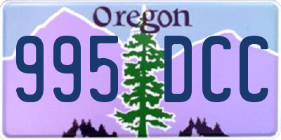 OR license plate 995DCC