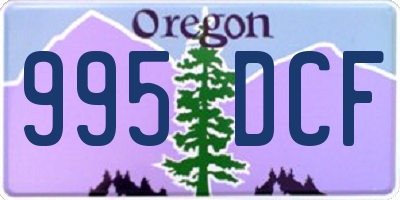 OR license plate 995DCF