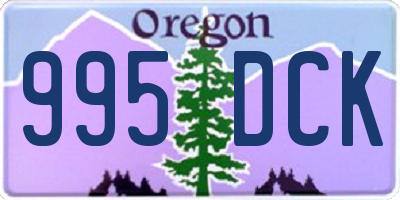 OR license plate 995DCK