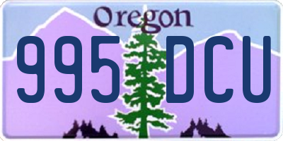 OR license plate 995DCU