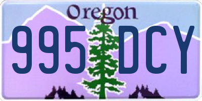 OR license plate 995DCY