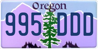 OR license plate 995DDD