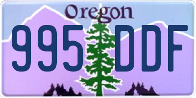 OR license plate 995DDF