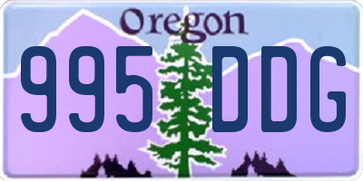 OR license plate 995DDG