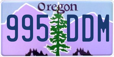 OR license plate 995DDM