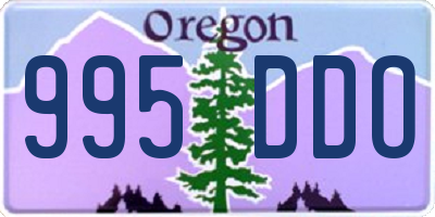 OR license plate 995DDO