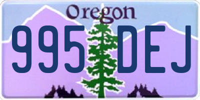 OR license plate 995DEJ