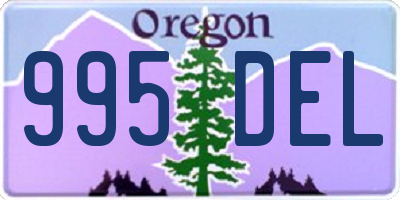 OR license plate 995DEL