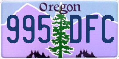 OR license plate 995DFC