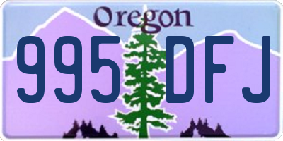 OR license plate 995DFJ
