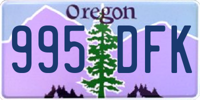OR license plate 995DFK