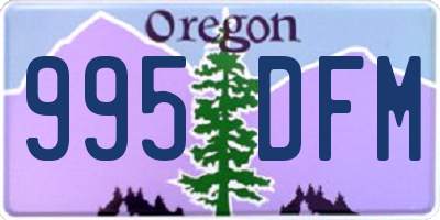 OR license plate 995DFM