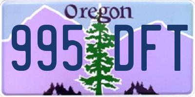 OR license plate 995DFT