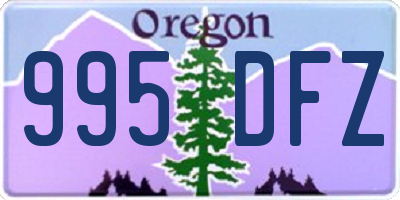 OR license plate 995DFZ