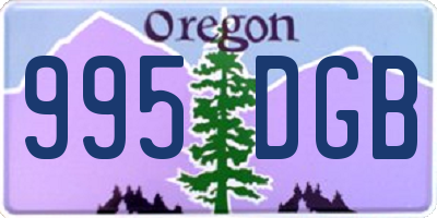 OR license plate 995DGB