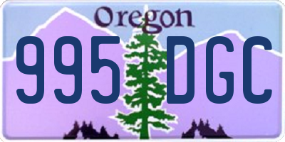 OR license plate 995DGC