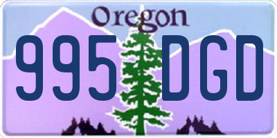 OR license plate 995DGD