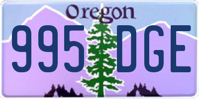 OR license plate 995DGE
