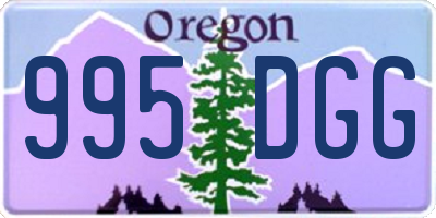 OR license plate 995DGG