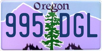 OR license plate 995DGL