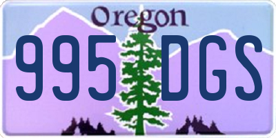 OR license plate 995DGS