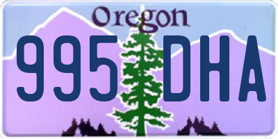OR license plate 995DHA