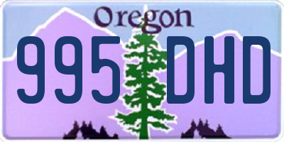OR license plate 995DHD